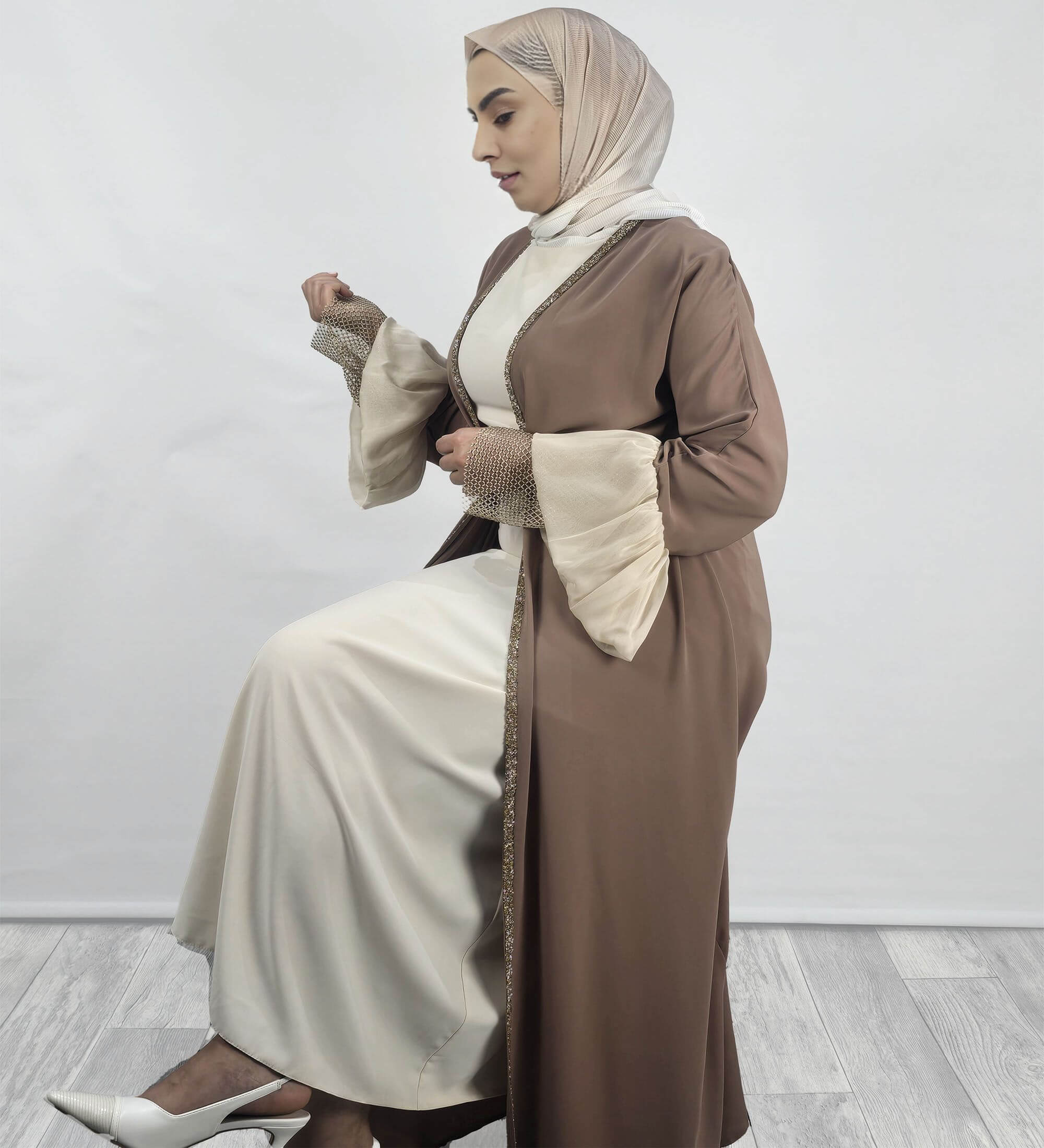 Luxury Abaya with Embroidered Design