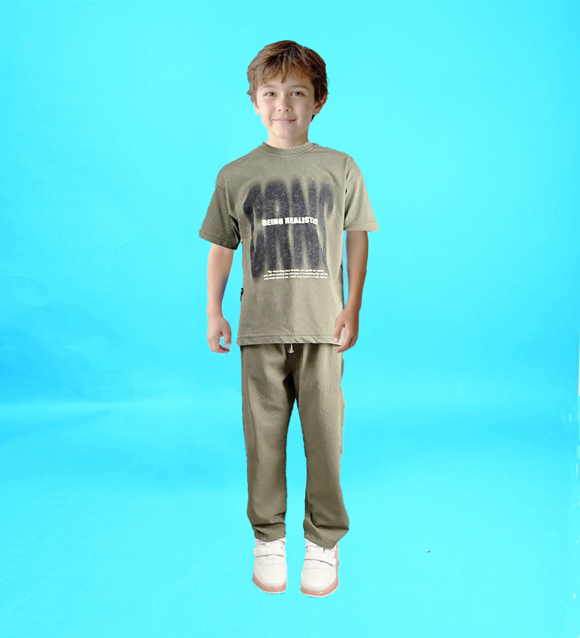 تي شيرت كبير الحجم بطبعة تحفيزية