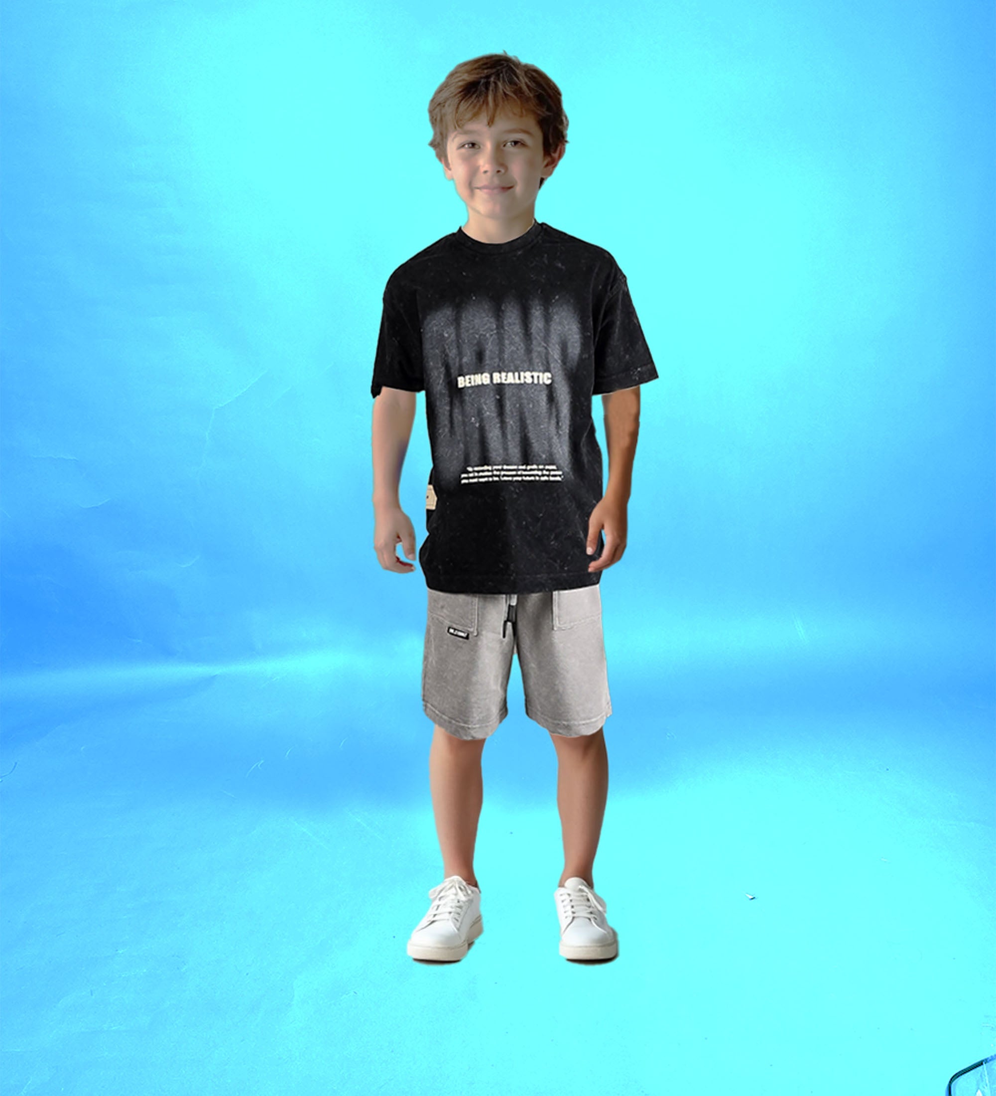 Oversized T-Shirt with Motivational Print