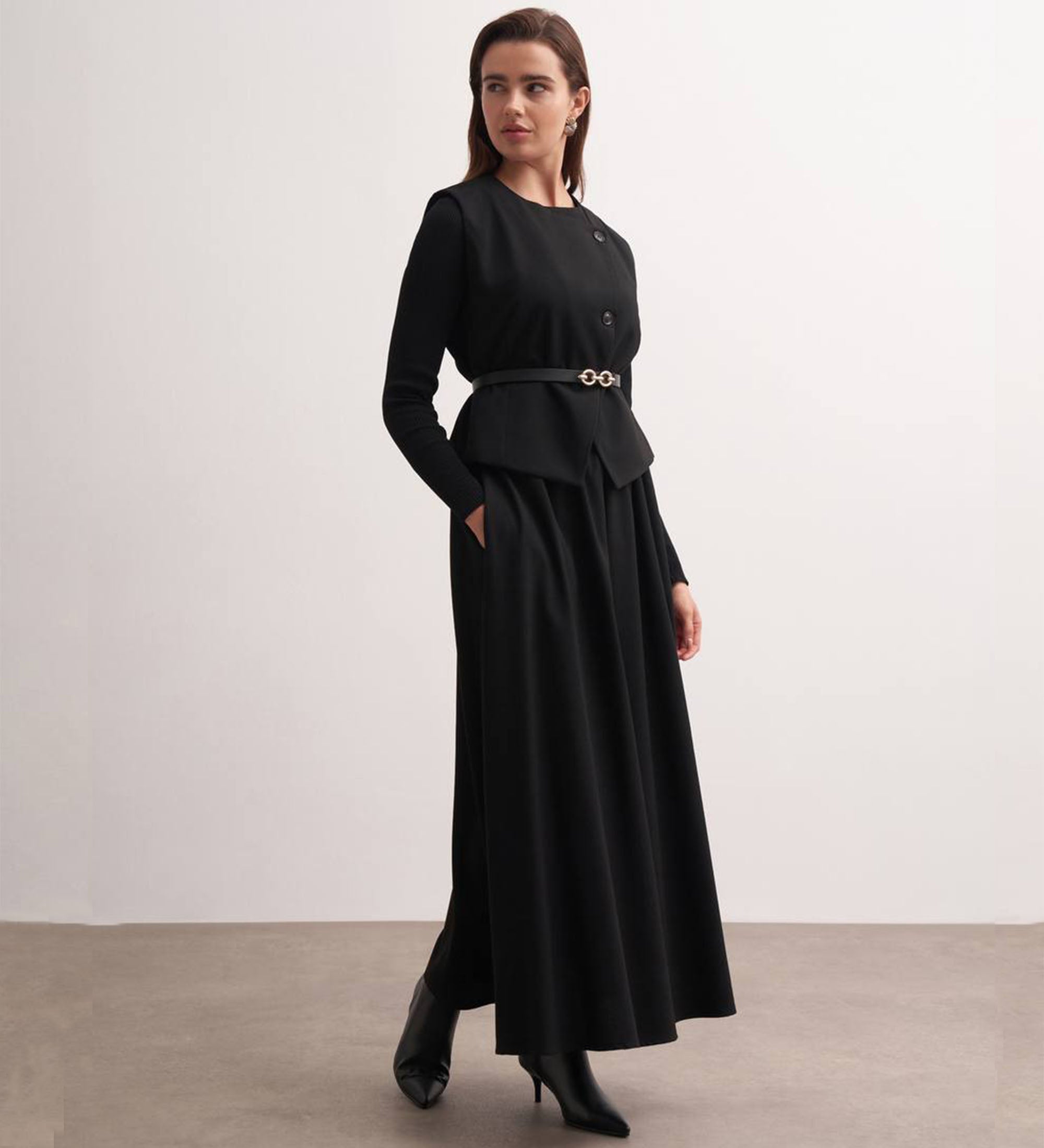 Nandini Skirt and Vest Set with Waist Belt