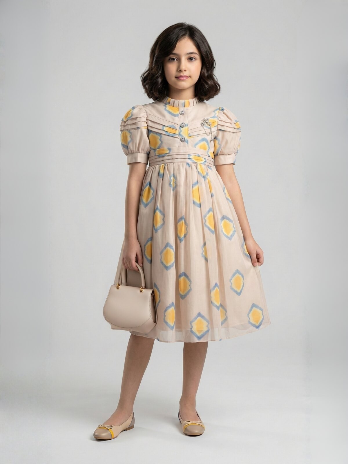 Princess-Inspired Puff Sleeve Dress
