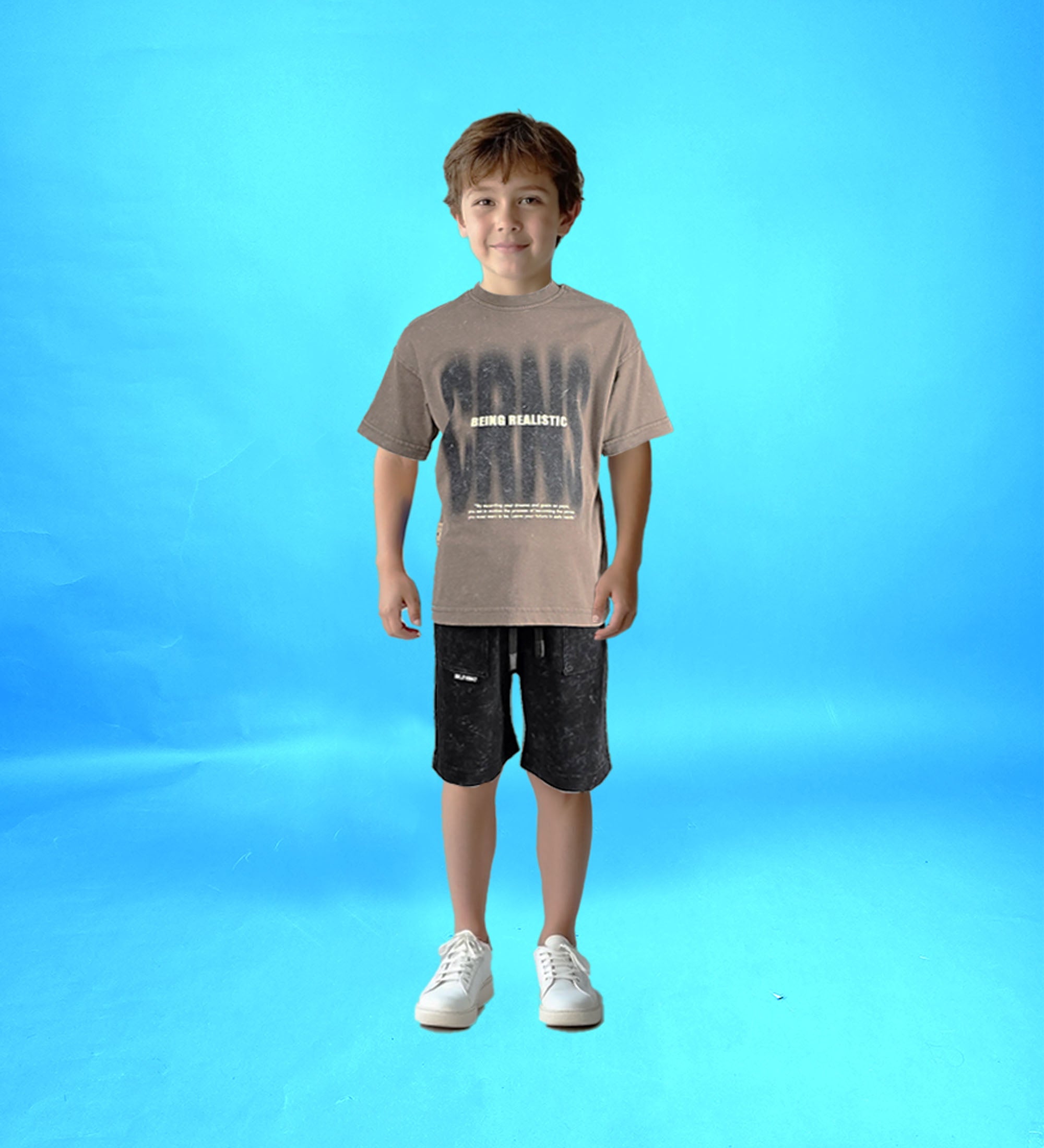 تي شيرت كبير الحجم بطبعة تحفيزية