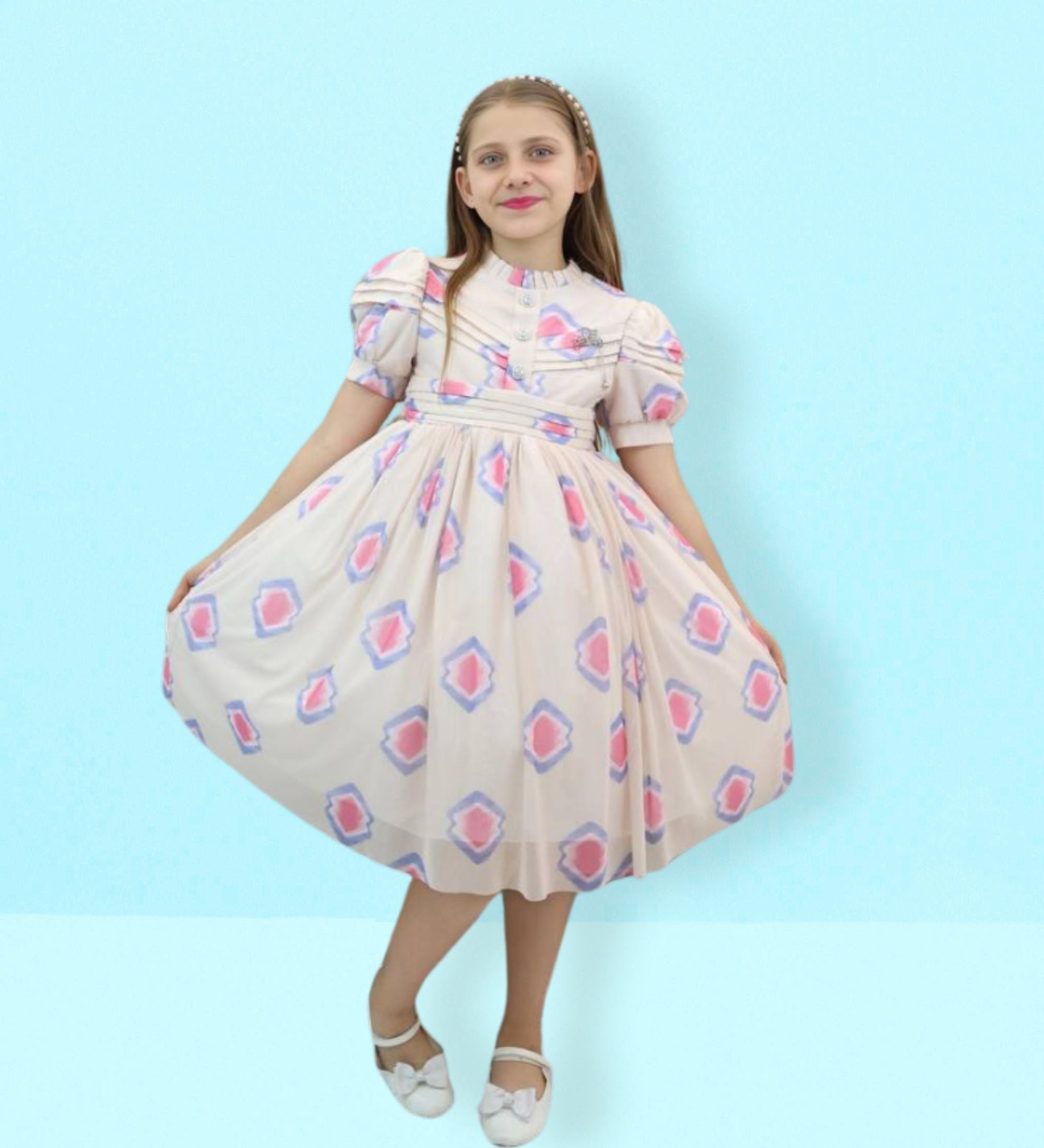 Princess-Inspired Puff Sleeve Dress
