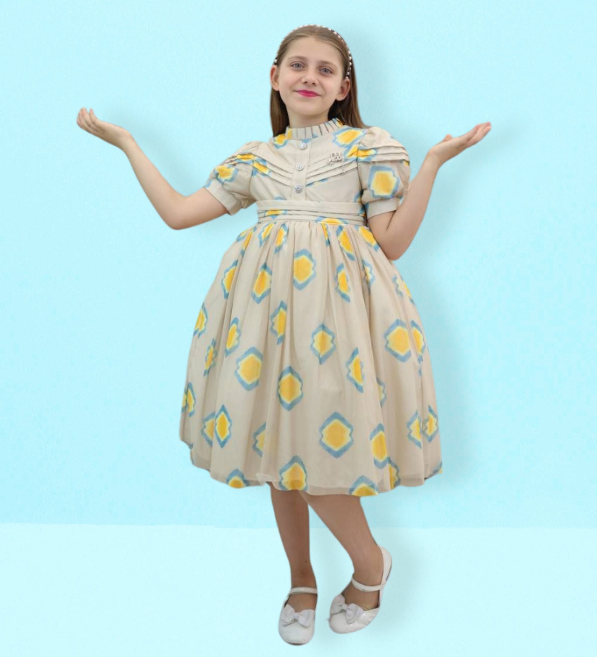 Princess-Inspired Puff Sleeve Dress