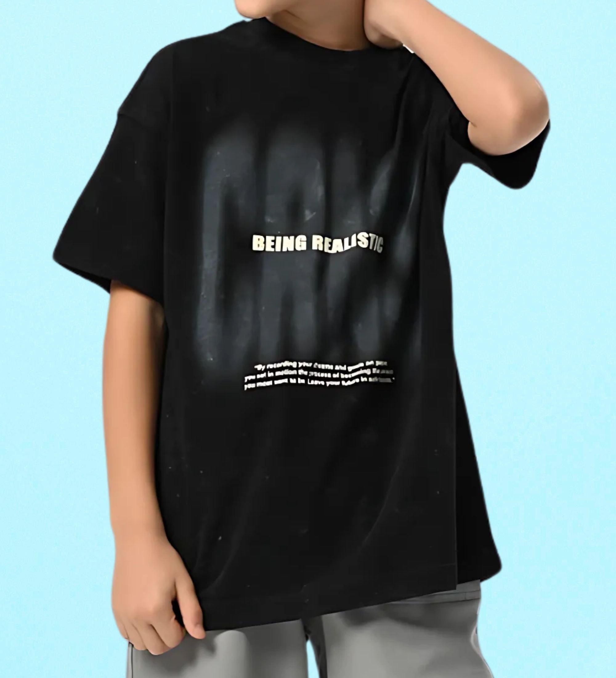 Oversized T-Shirt with Motivational Print