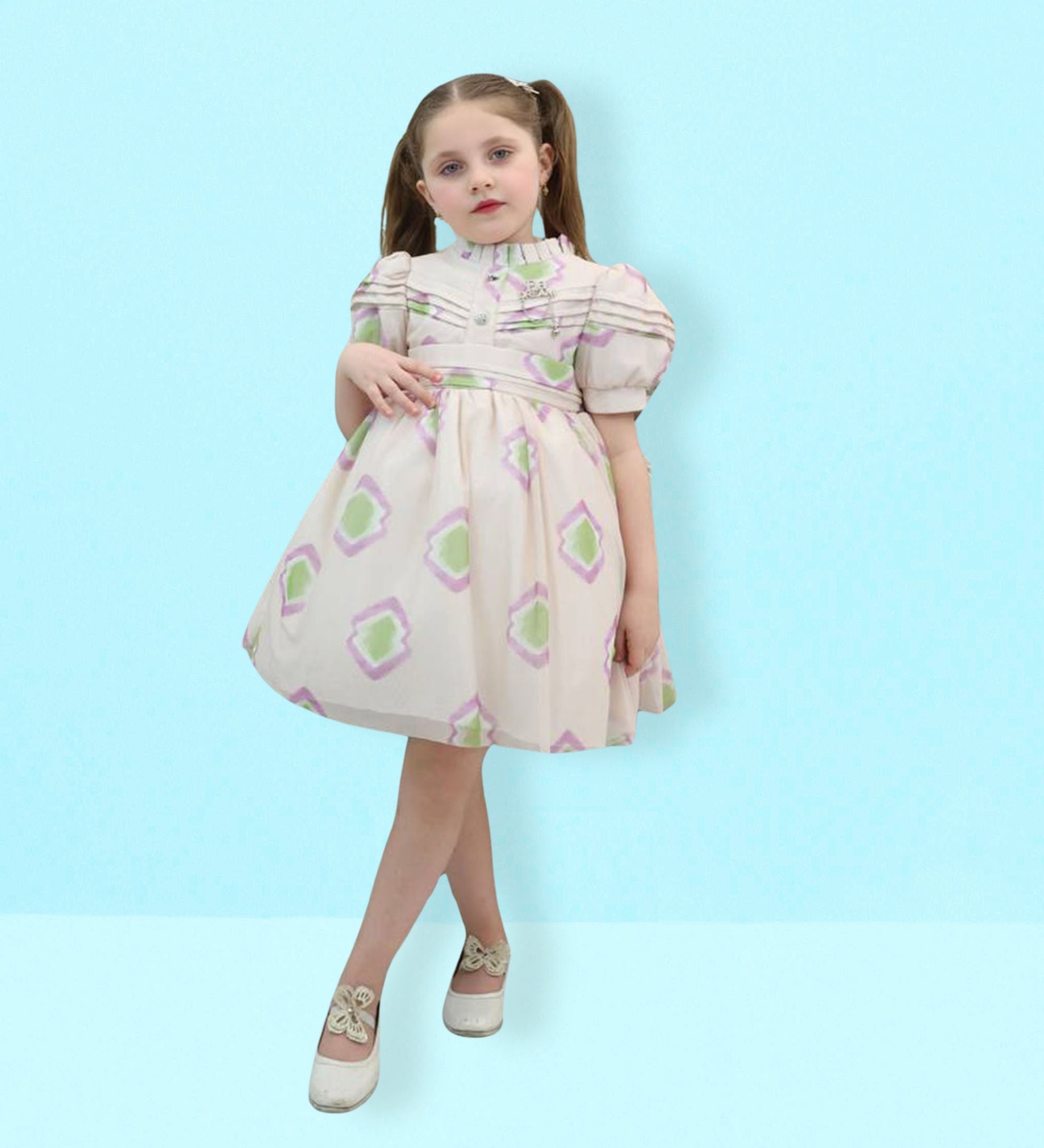 Princess-Inspired Puff Sleeve Dress