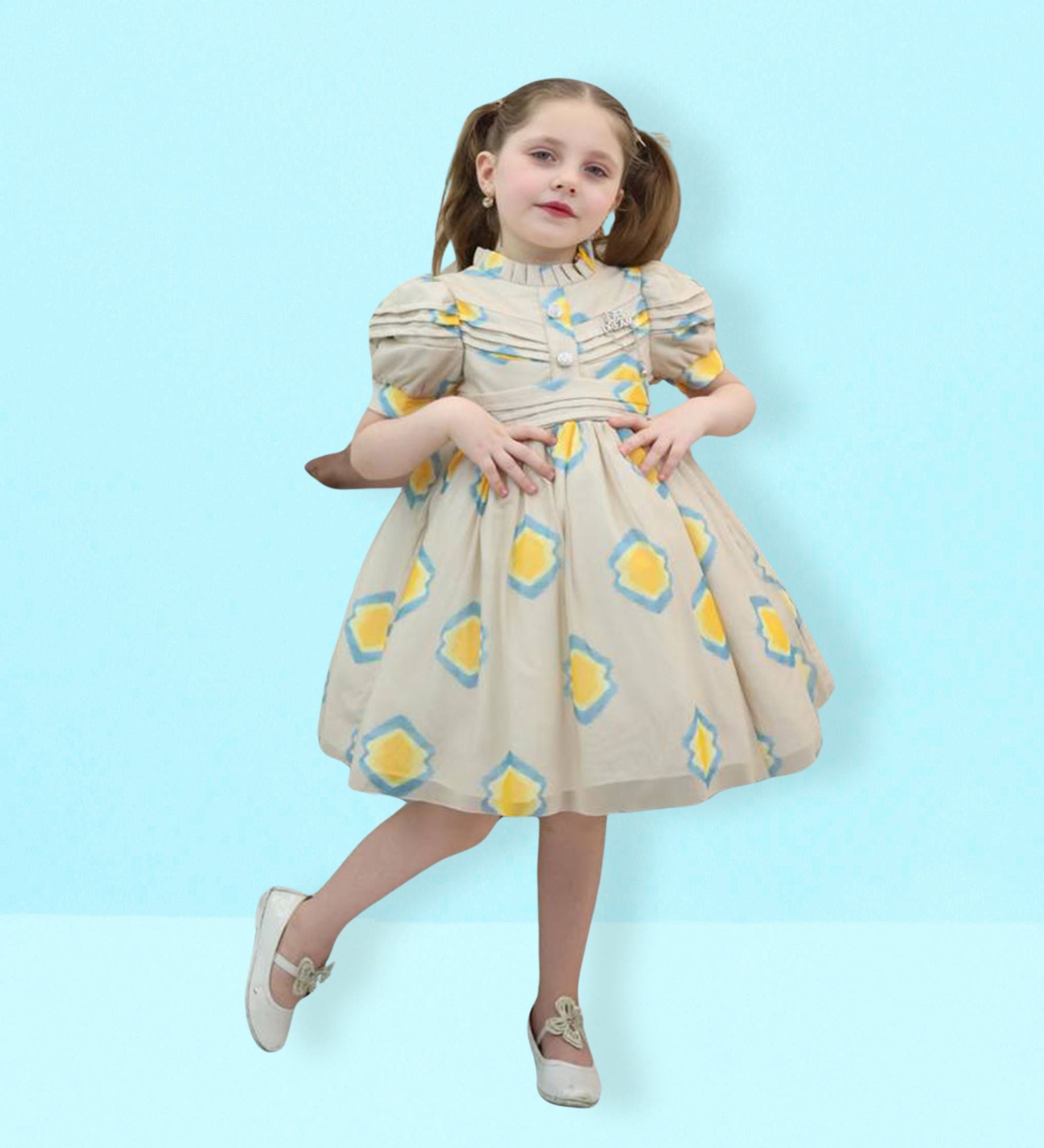 Princess-Inspired Puff Sleeve Dress