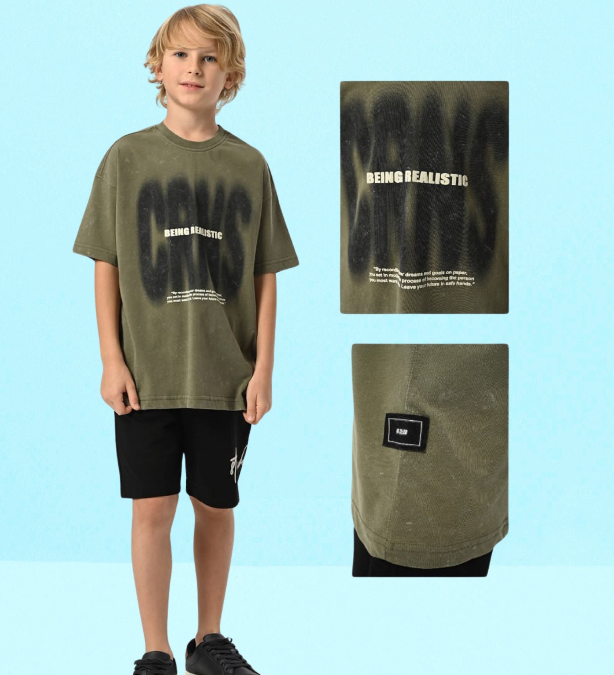 Oversized T-Shirt with Motivational Print