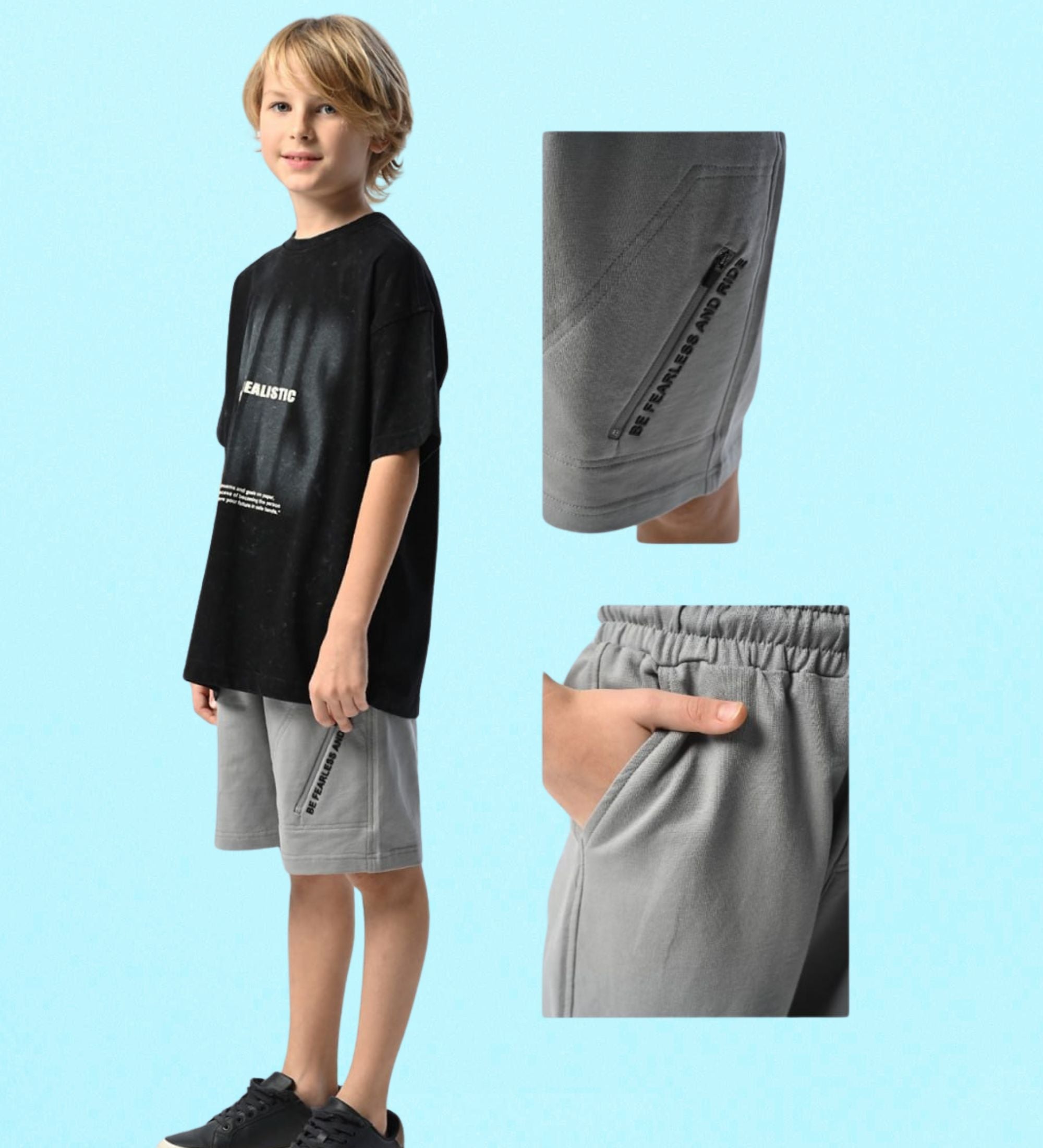 شورت كاجوال للأولاد مع جيوب