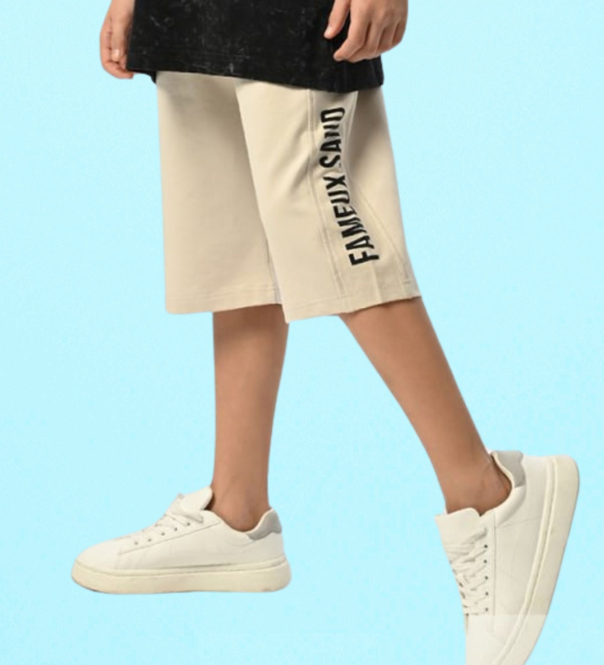 Graphic Cropped Casual Shorts