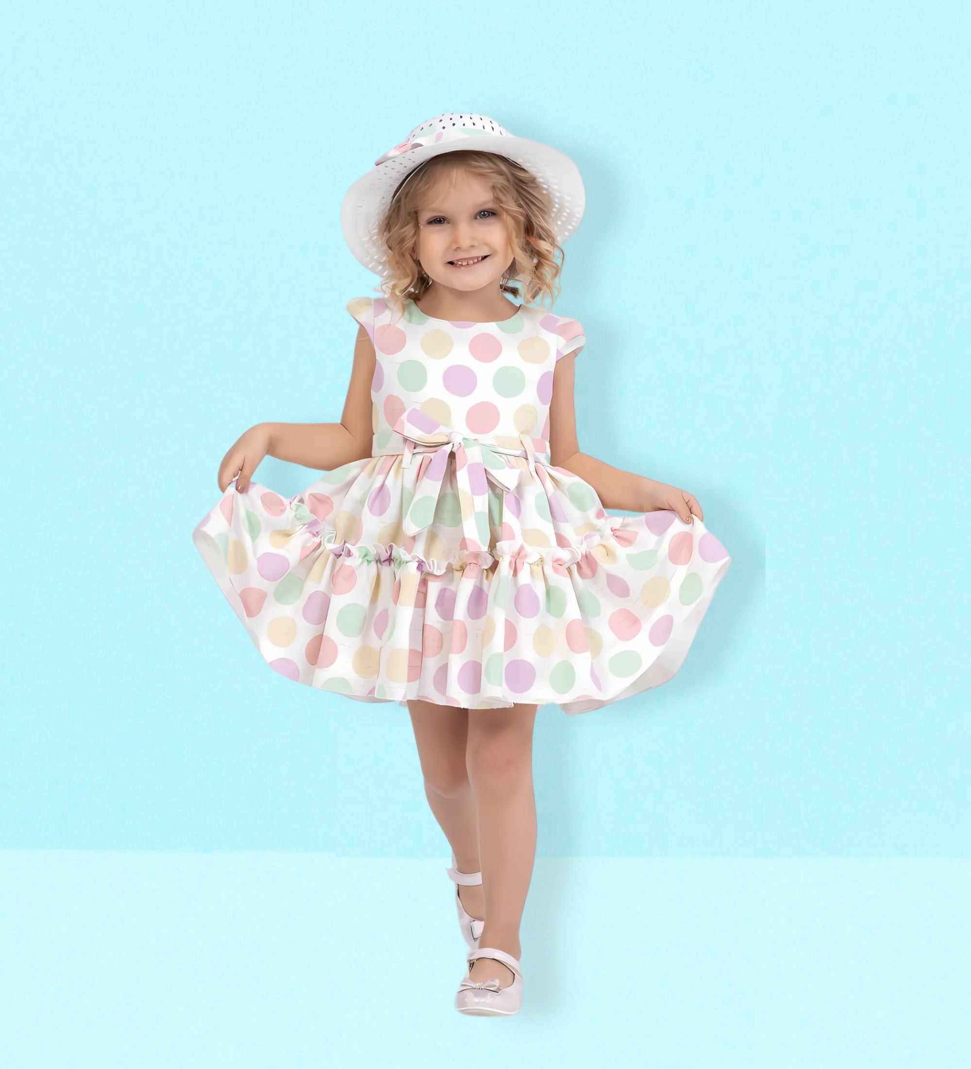 فستان الأحلام منقط بالباستيل