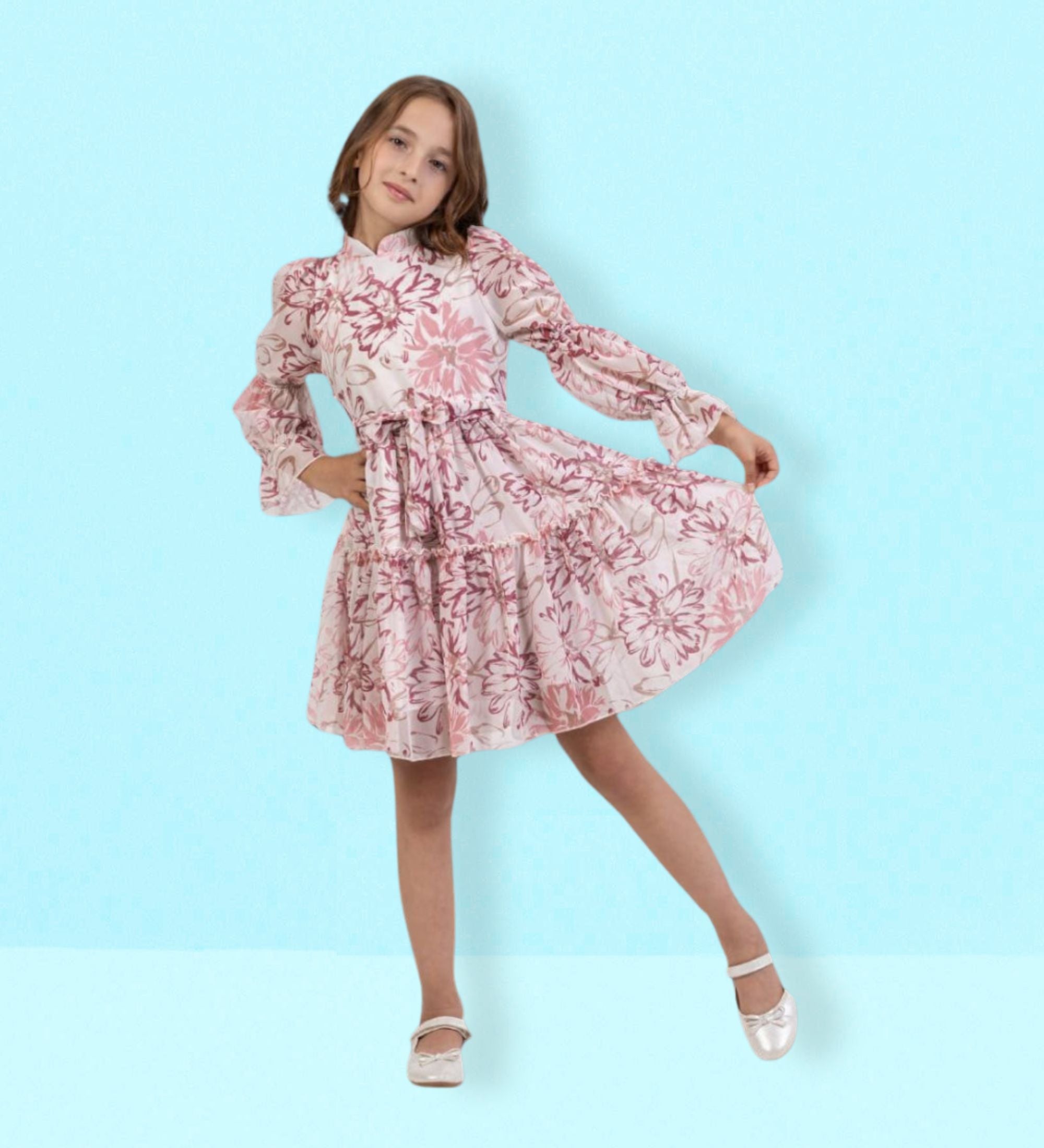 فستان ربيعي مشرق