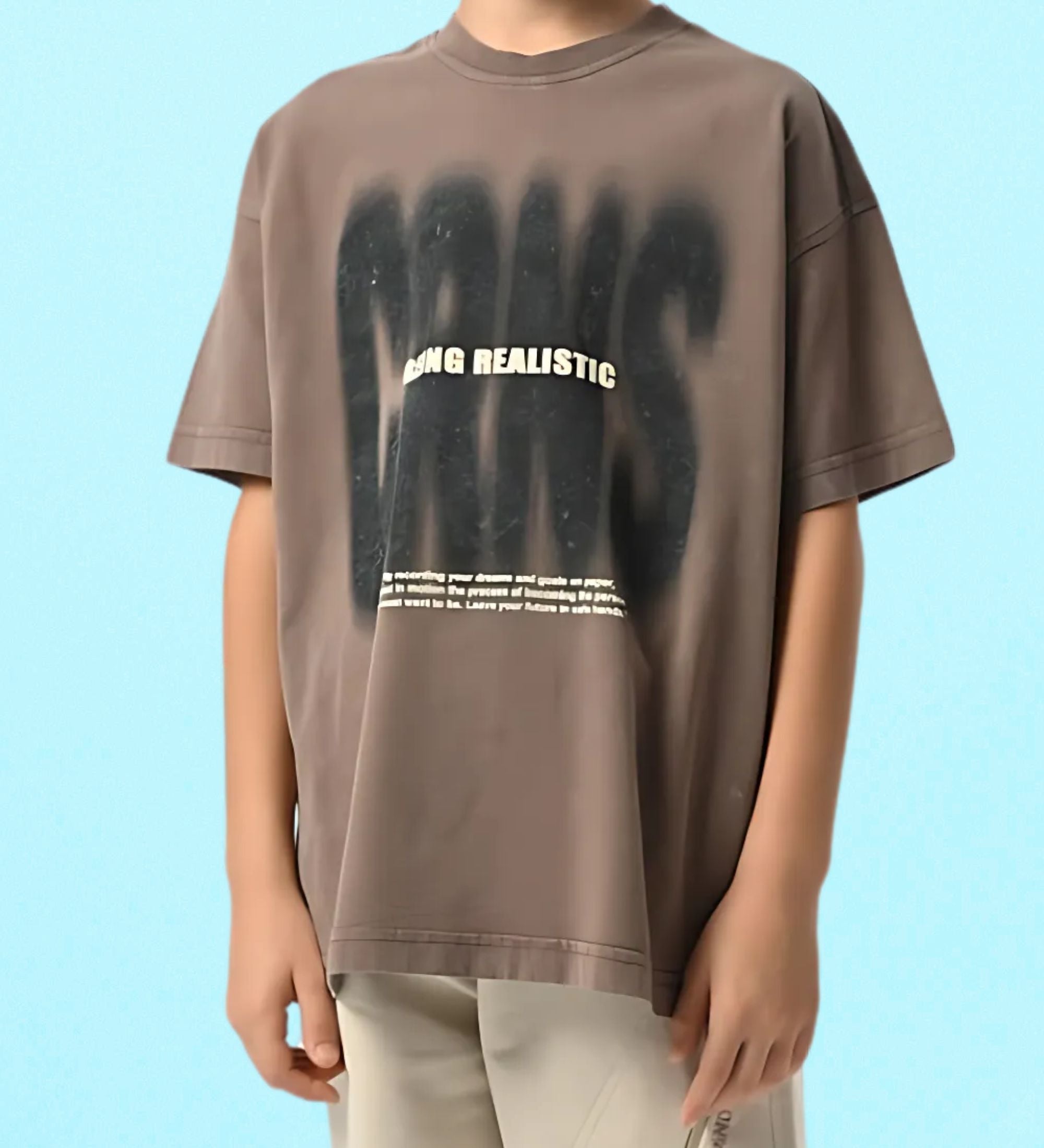 Oversized T-Shirt with Motivational Print