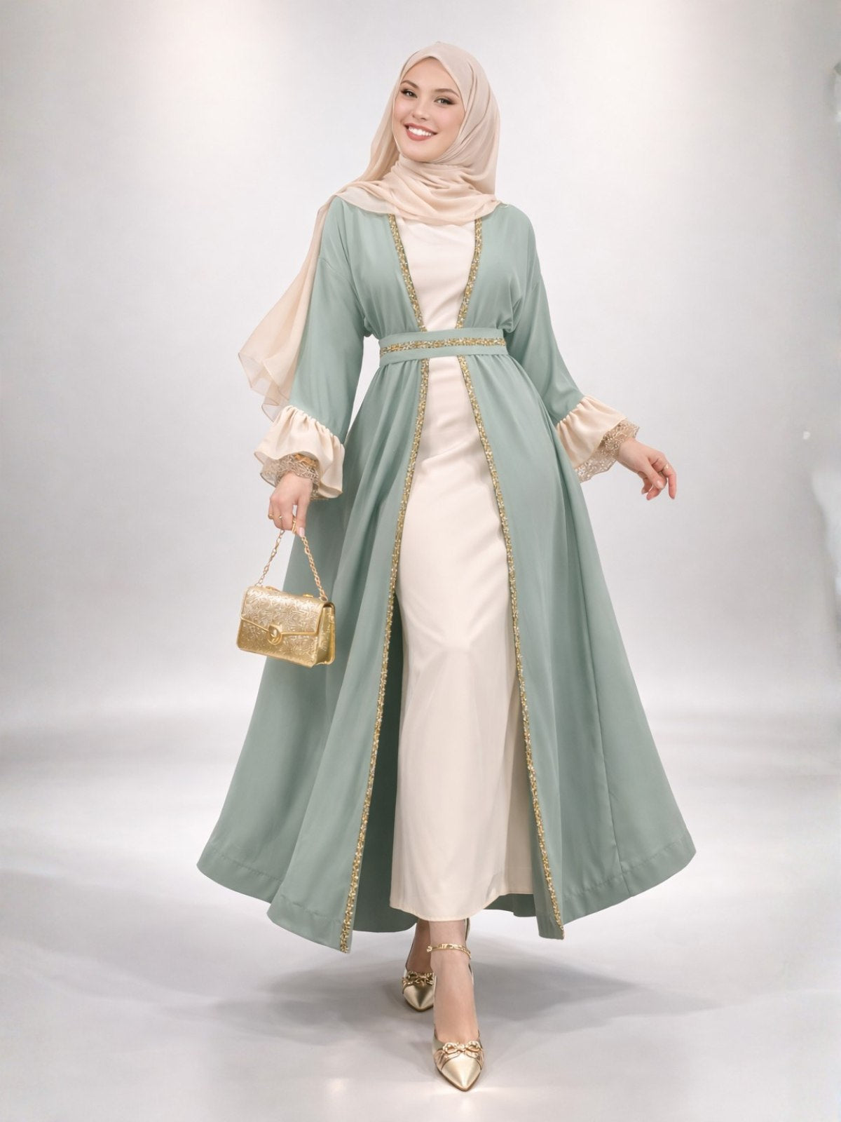 Luxury Abaya with Embroidered Design