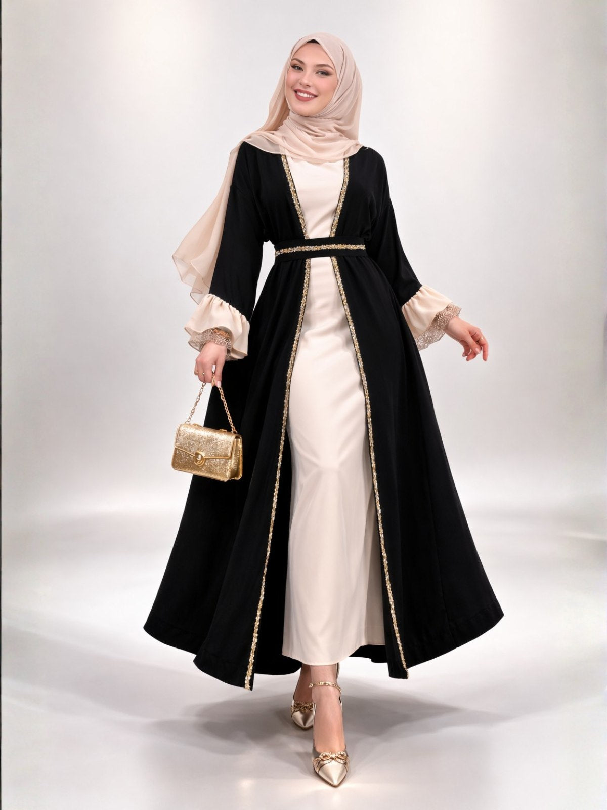 Luxury Abaya with Embroidered Design